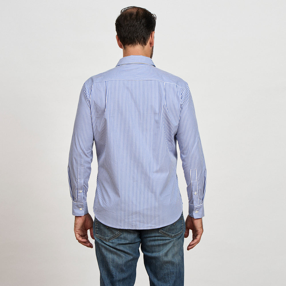 The Men's Striped Poplin Shirt with Magic Fit® | Citizen Wolf